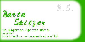marta spitzer business card