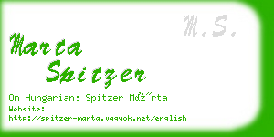 marta spitzer business card